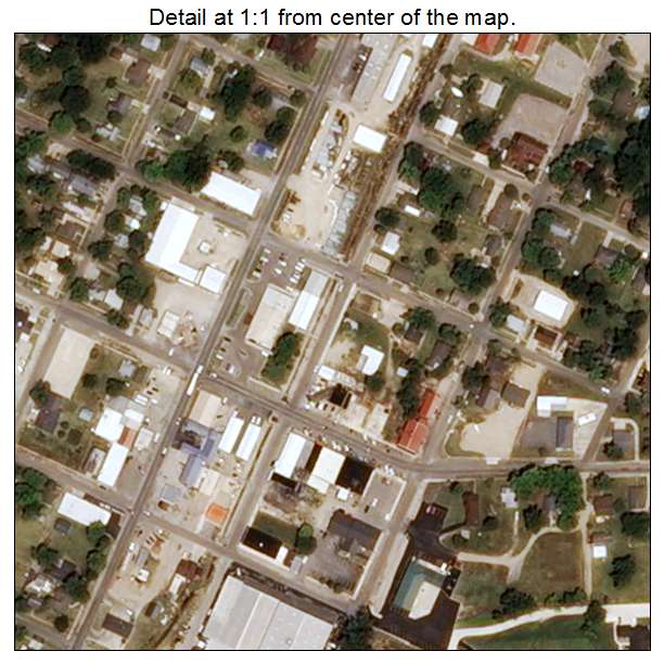 Puxico, Missouri aerial imagery detail
