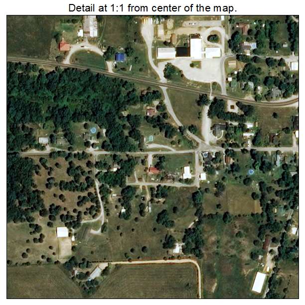 Raymondville, Missouri aerial imagery detail