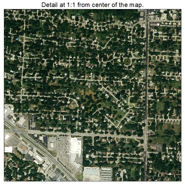 Raytown, Missouri aerial imagery detail