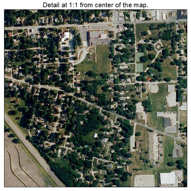 Richmond, Missouri aerial imagery detail