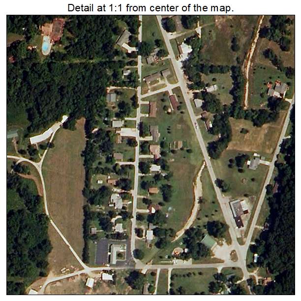 Saginaw, Missouri aerial imagery detail