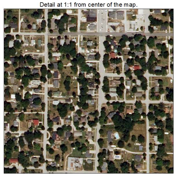 Salisbury, Missouri aerial imagery detail