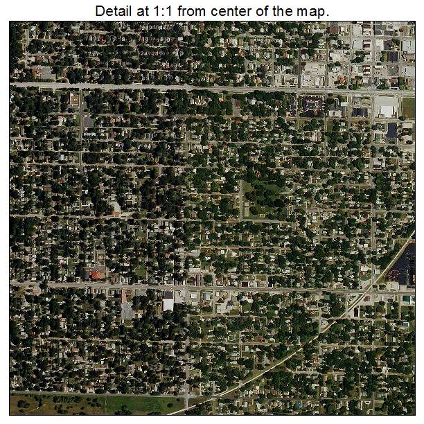 Sedalia, Missouri aerial imagery detail