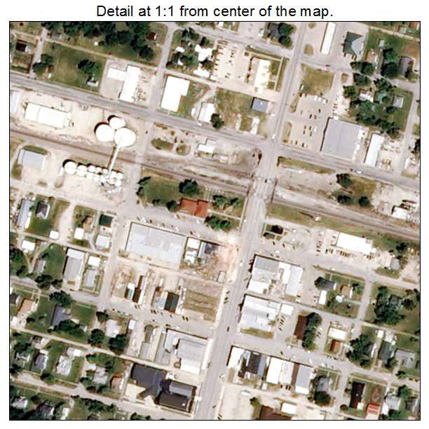 Shelbina, Missouri aerial imagery detail