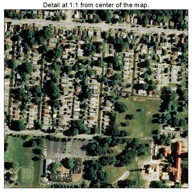 Shrewsbury, Missouri aerial imagery detail