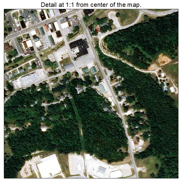 Steelville, Missouri aerial imagery detail
