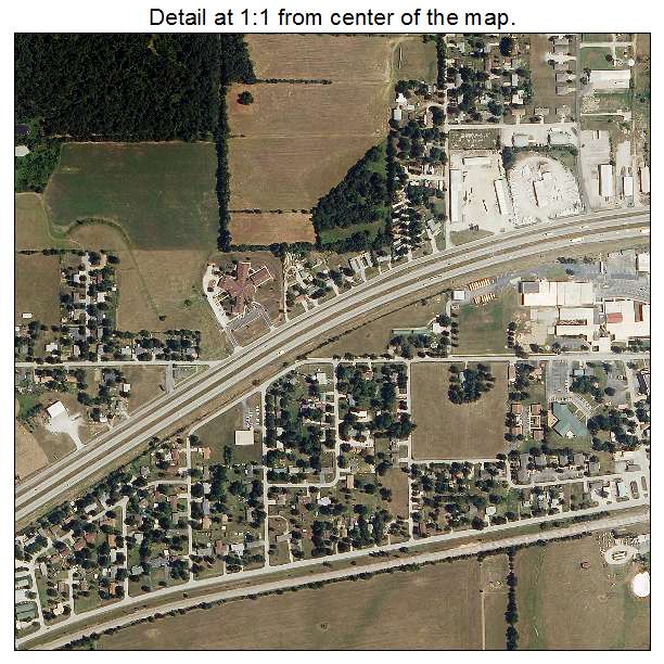 Strafford, Missouri aerial imagery detail