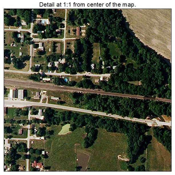 Strasburg, Missouri aerial imagery detail