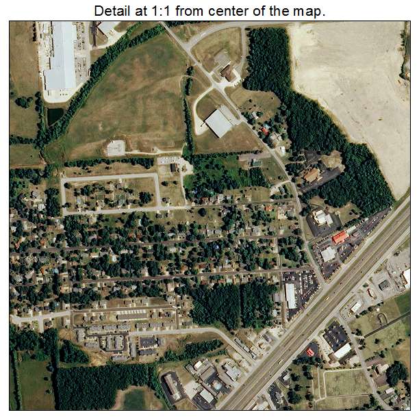 Sullivan, Missouri aerial imagery detail