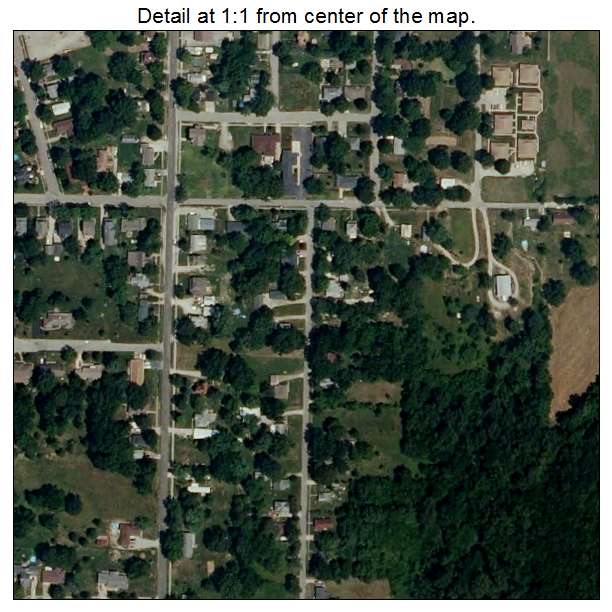 Sweet Springs, Missouri aerial imagery detail
