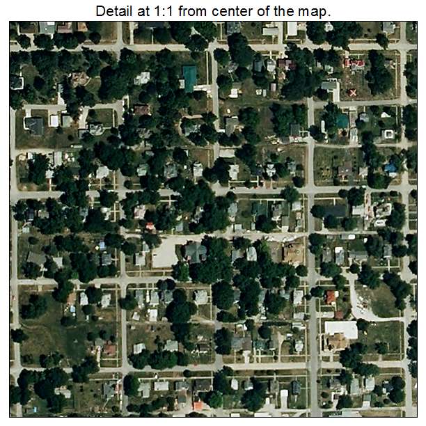 Tarkio, Missouri aerial imagery detail