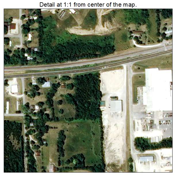 Truesdale, Missouri aerial imagery detail