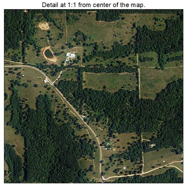 Twin Bridges, Missouri aerial imagery detail