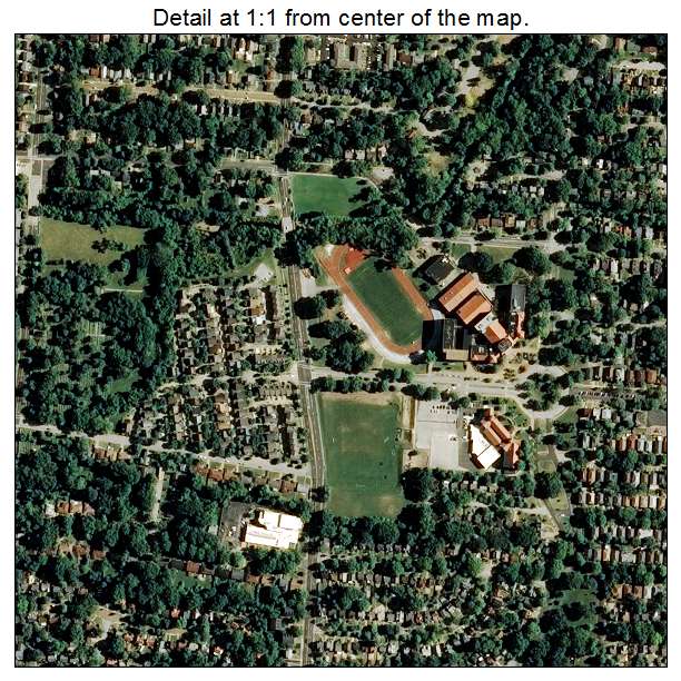 University City, Missouri aerial imagery detail