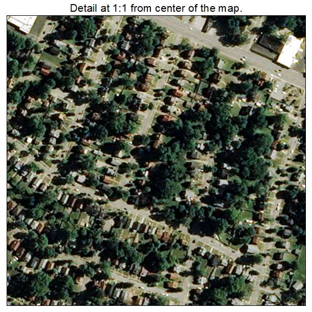 Uplands Park, Missouri aerial imagery detail