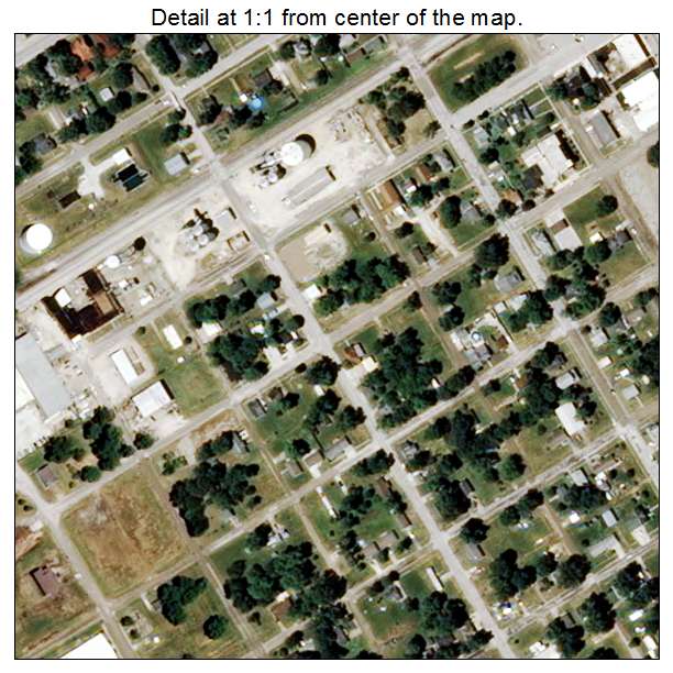Vandalia, Missouri aerial imagery detail