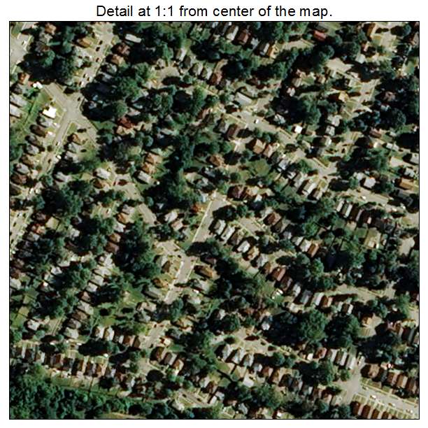 Velda Village Hills, Missouri aerial imagery detail