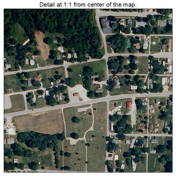 Waverly, Missouri aerial imagery detail