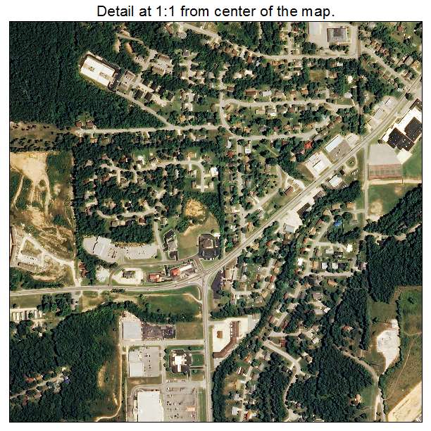 Waynesville, Missouri aerial imagery detail