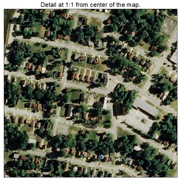 Wellston, Missouri aerial imagery detail