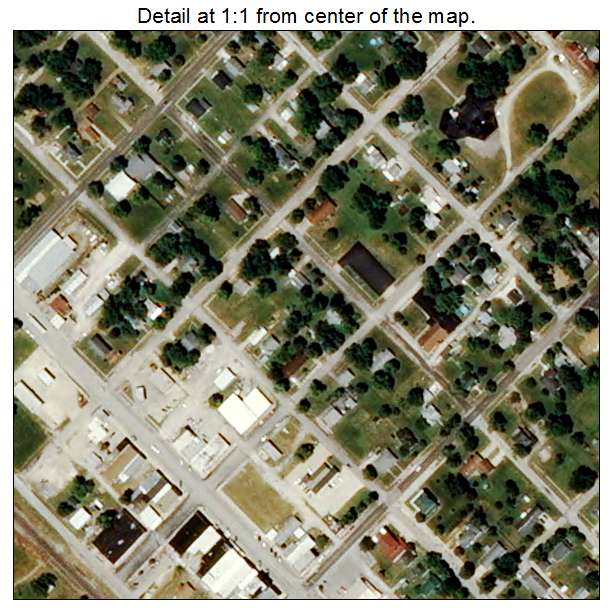 Wellsville, Missouri aerial imagery detail