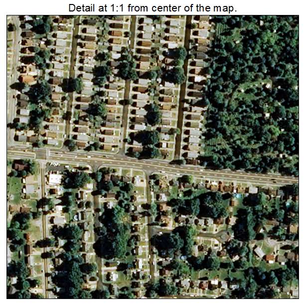Wilbur Park, Missouri aerial imagery detail