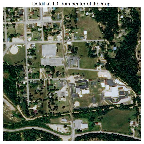 Winona, Missouri aerial imagery detail