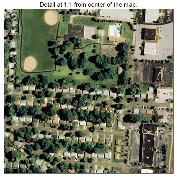 Woodson Terrace, Missouri aerial imagery detail