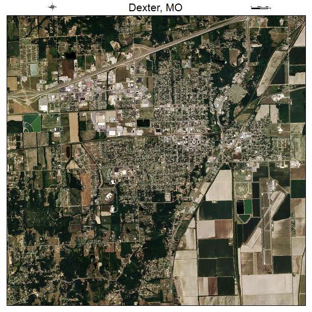 Dexter, MO air photo map