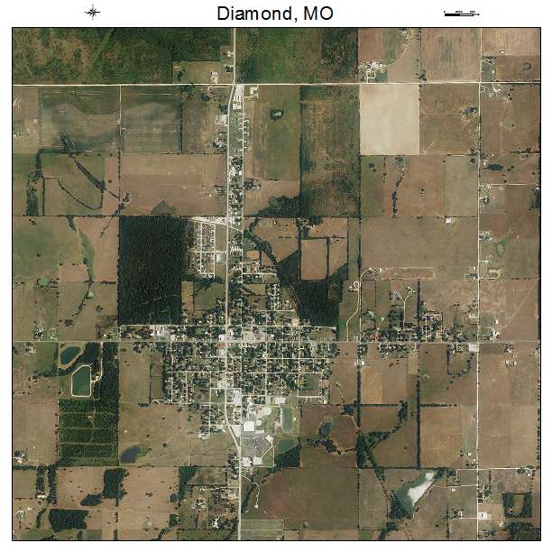 Diamond, MO air photo map