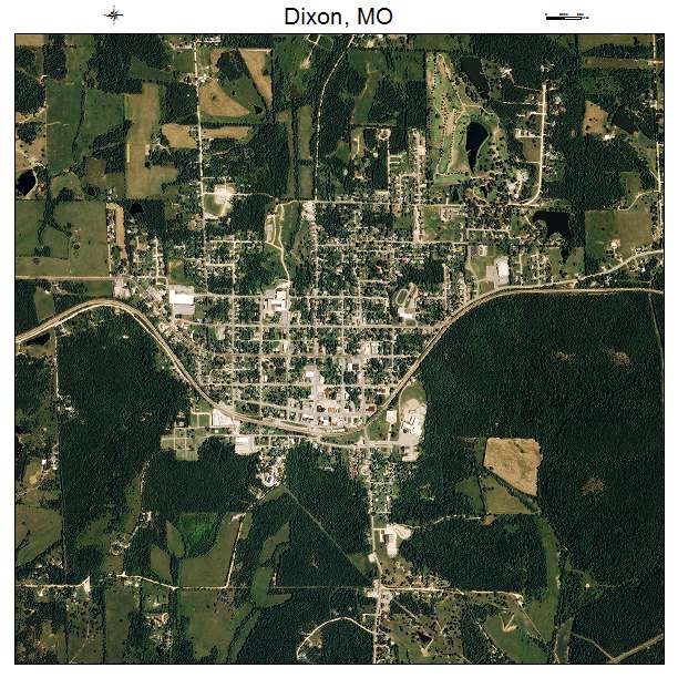 Dixon, MO air photo map