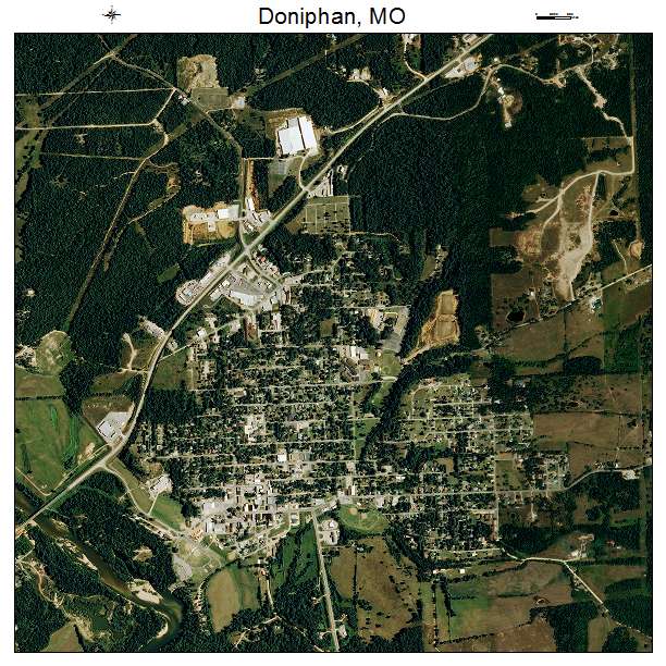 Aerial Photography Map Of Doniphan Mo Missouri