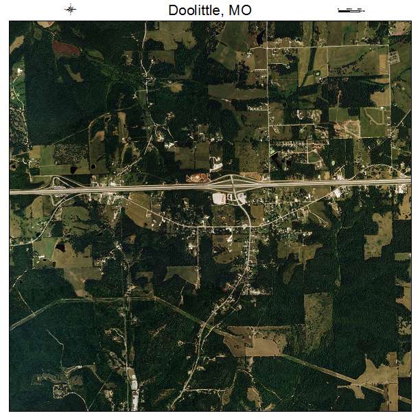 Doolittle, MO air photo map