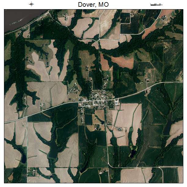 Dover, MO air photo map