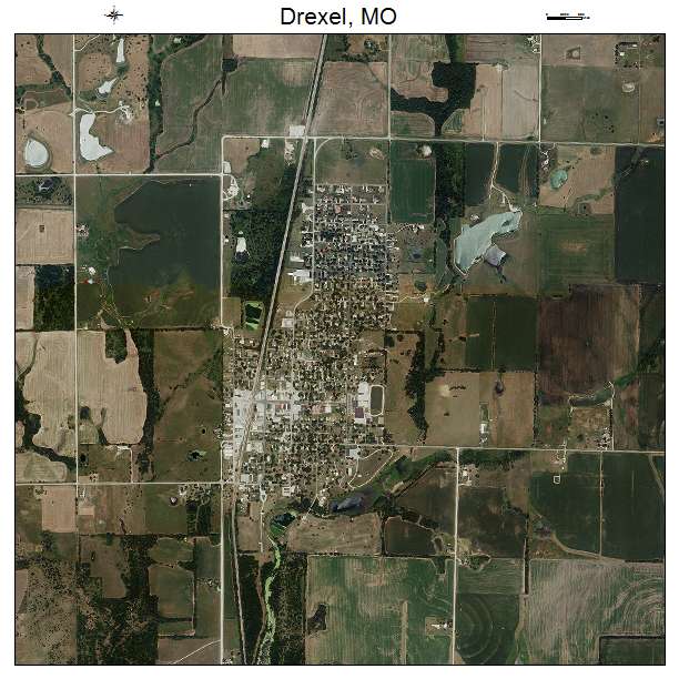 Drexel, MO air photo map