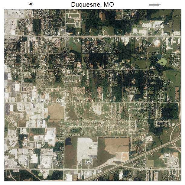 Duquesne, MO air photo map