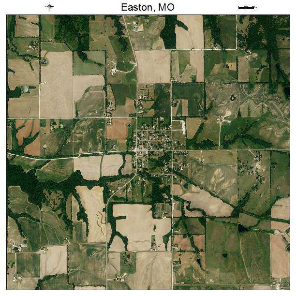 Easton, MO air photo map