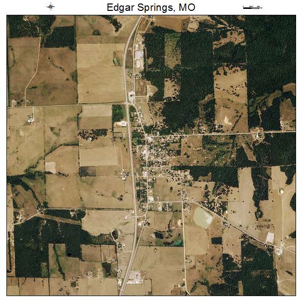 Edgar Springs, MO air photo map