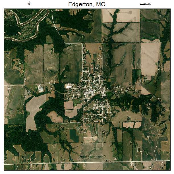 Edgerton, MO air photo map