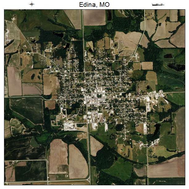 Edina, MO air photo map