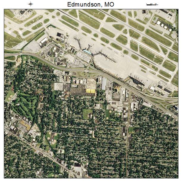Edmundson, MO air photo map
