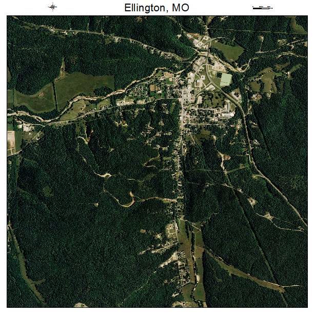 Ellington, MO air photo map
