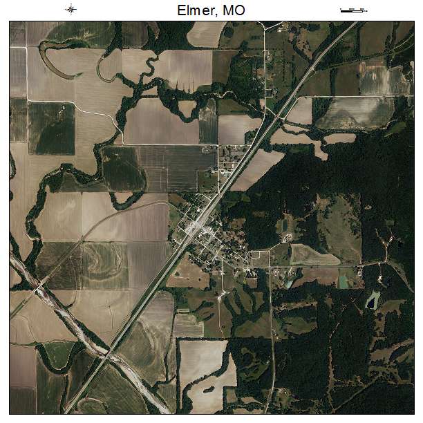 Elmer, MO air photo map