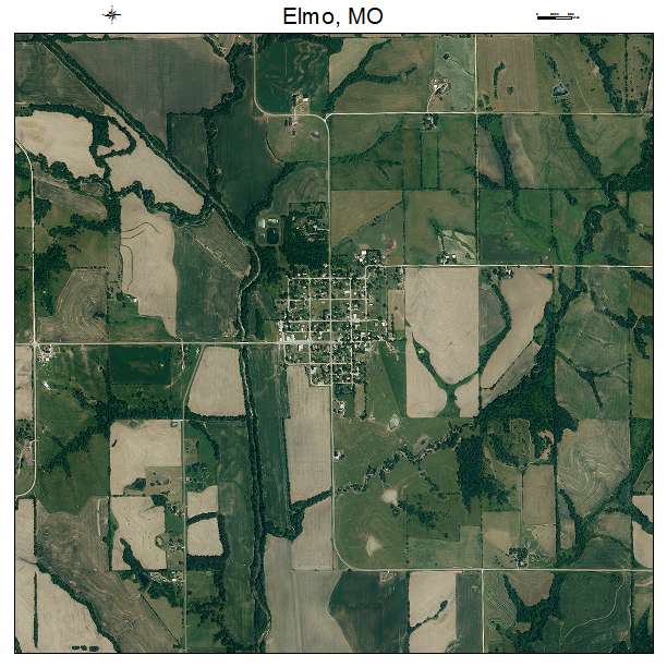 Elmo, MO air photo map