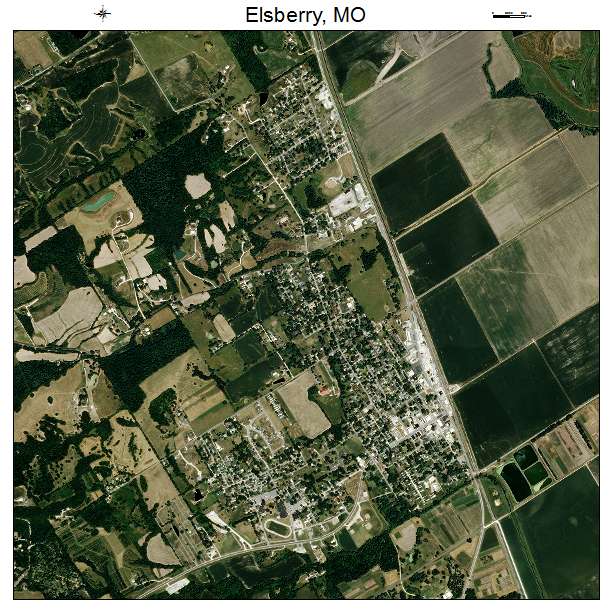 Elsberry, MO air photo map