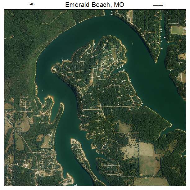 Emerald Beach, MO air photo map