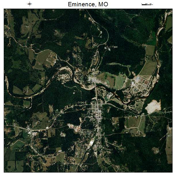 Eminence, MO air photo map