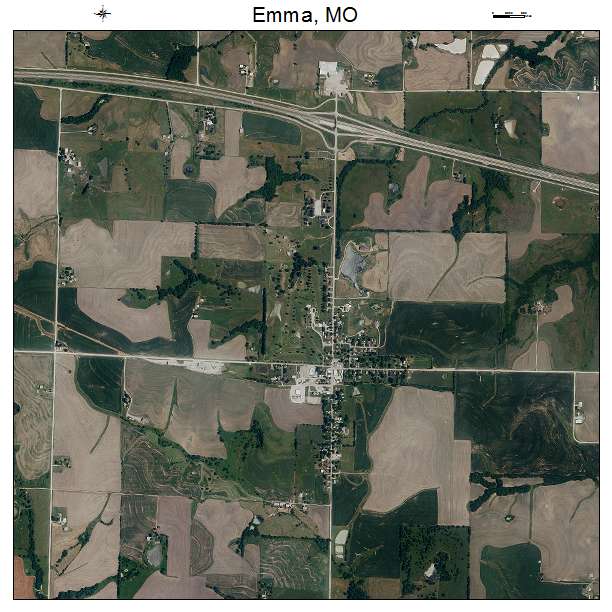 Emma, MO air photo map