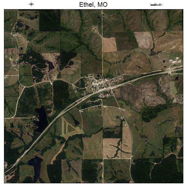 Ethel, MO air photo map