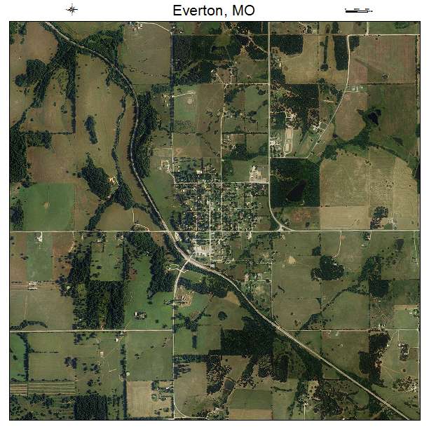 Everton, MO air photo map